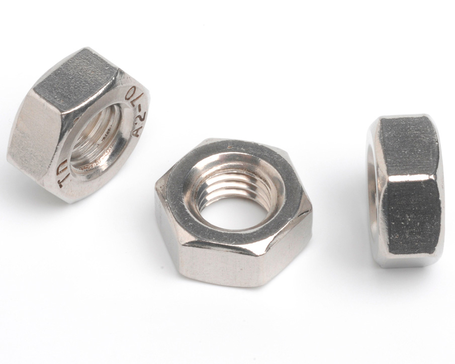 A4 Stainless Steel Hex Full Nut Fine Pitch Metric Thread M8 to M24 