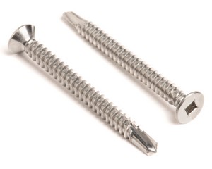4.8 X 25 SQUARE DRIVE CSK SELF DRILL DIN 7504P A2 ST/ST