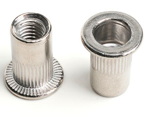 M6 X 16 FLAT HEAD KNURLED INSERT NUT (Grip=3.1-4.5) A2