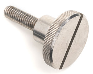 M4 X 12 KNURLED THUMB SCREW WITH SLOT DIN 465 A1 ST/ST